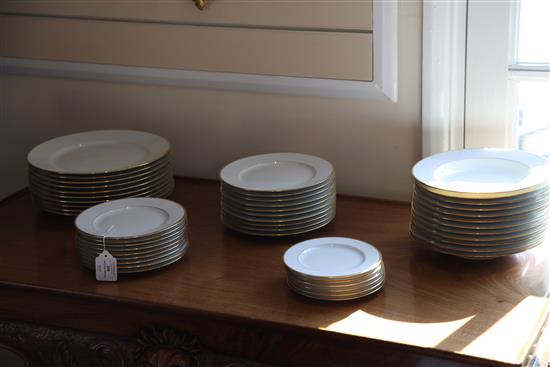 A Haviland Limoges forty seven piece Orsay Or pattern dinner service,